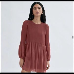 Aritzia Wilfred daydreamer mini dress Ashy Rose Pink NWT size M